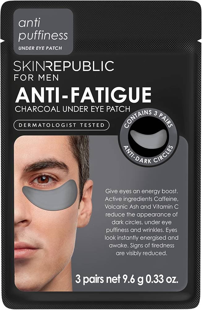 Skin Republic For Men Anti-Fatigue Charcoal Under Eye Patch