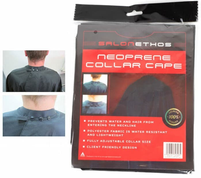 SALON EHTOS - CLOTHING - Neoprene Collar Cape - Black