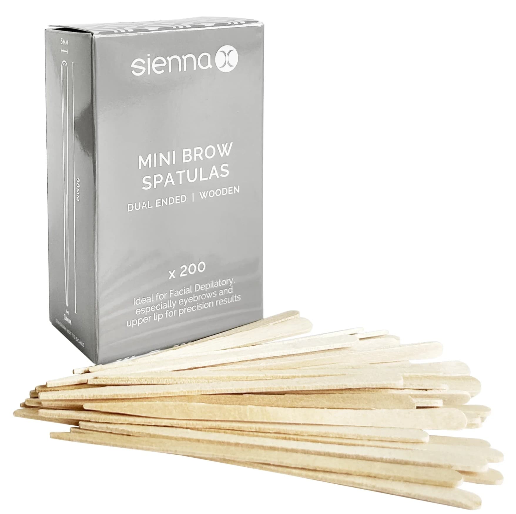 SIENNA X WAX - DISPOSABLES - Mini Eyebrow Spatulas - 200 Pack