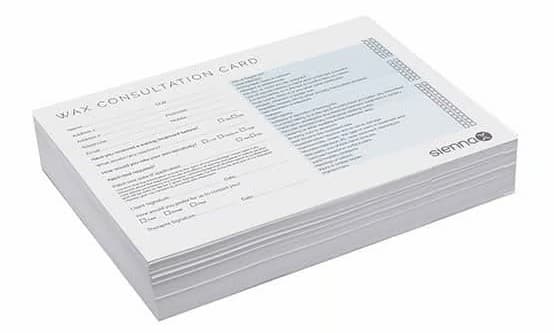 SIENNA X WAX - MARKETING - Consultation Cards