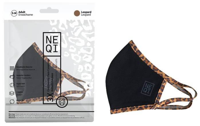 NEQI Face Coverings - Leopard Print Small/Medium