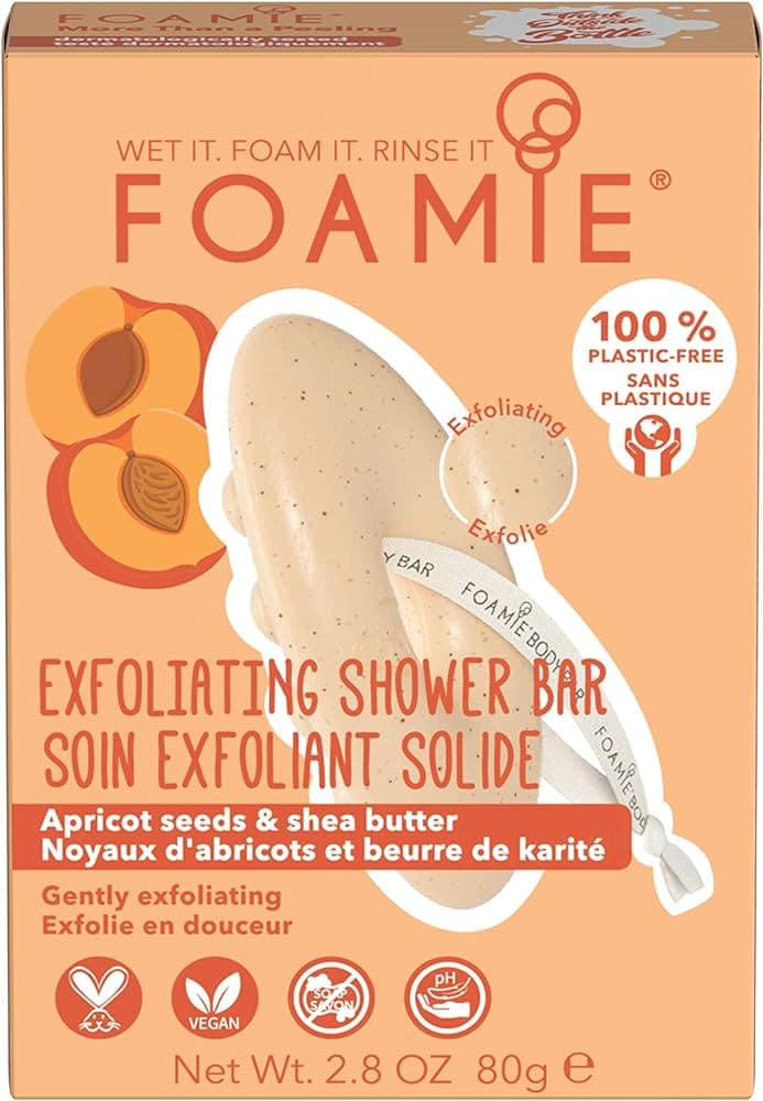 FOAMIE - Body Bar - Body Exfoliator w/ Shea Butter & Apricot Seeds