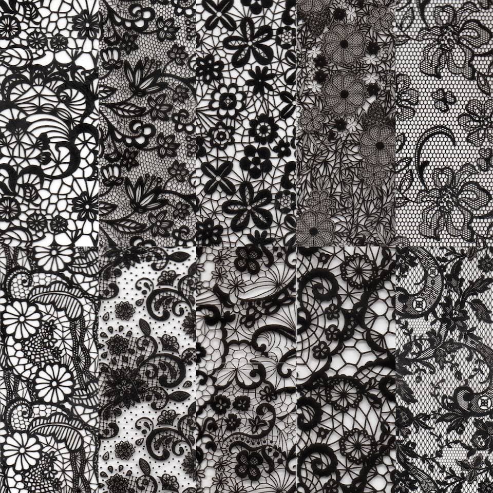 HALO Create - Nail Foils - Black Lace