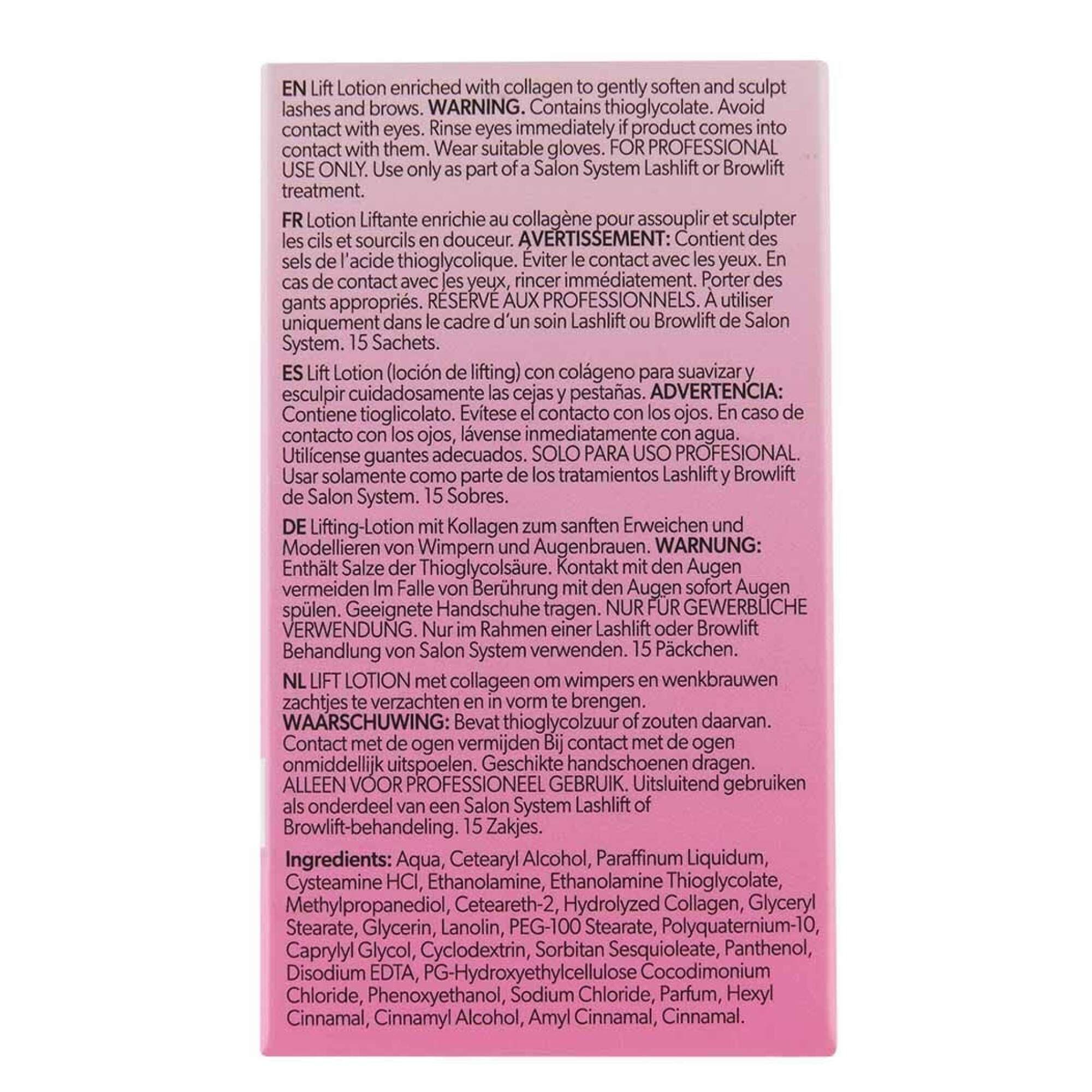 SS Lash & Browlift Lift Lotion x 15 sachet - Image 2