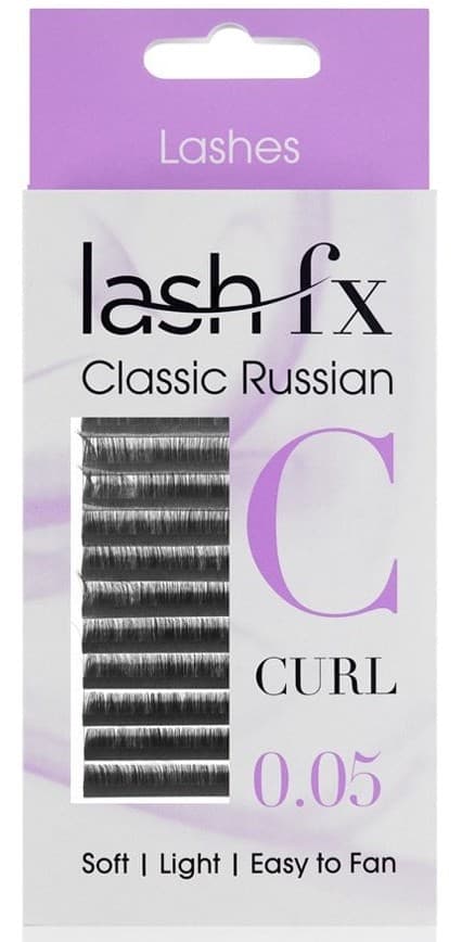 Lash FX - Tray Lashes Russian - C Curl Super Fine (0.05) 8mm