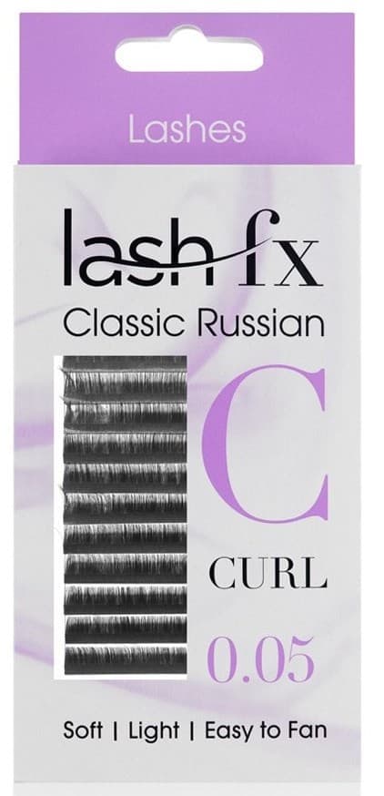Lash FX - Tray Lashes Russian - C Curl Super Fine (0.05) 11mm