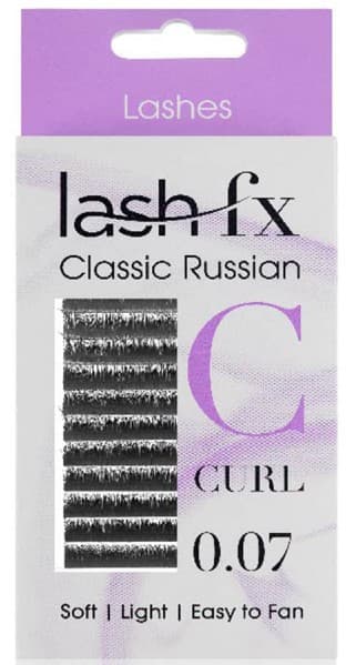 Lash FX - Tray Lashes Russian - C Curl Extra Fine (0.07) 9mm