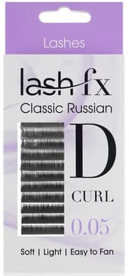 Lash FX - Tray Lashes Russian - D Curl Super Fine (0.05) 13mm
