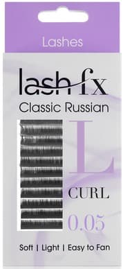 Lash FX - Tray Lashes Russian - L Curl Super Fine (0.05) 9mm