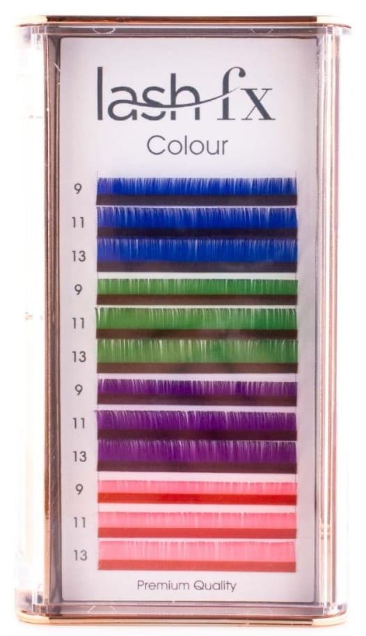 Lash FX - Tray Lashes Russian - Coloured C Curl 0.07mm - Coloured