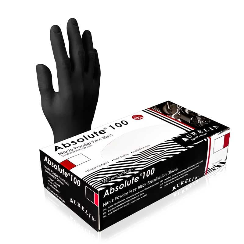 Nitrile Gloves - Absolute - Powder Free - Black - Small