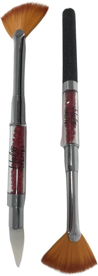 HALO CREATE -- Combo Brush - Fan Brush & Diamante Pick Up