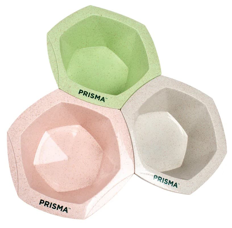 PRISMA - BOWLS - Bamboo Master Tint Bowl Set - Pink/Green/Grey - 3pc