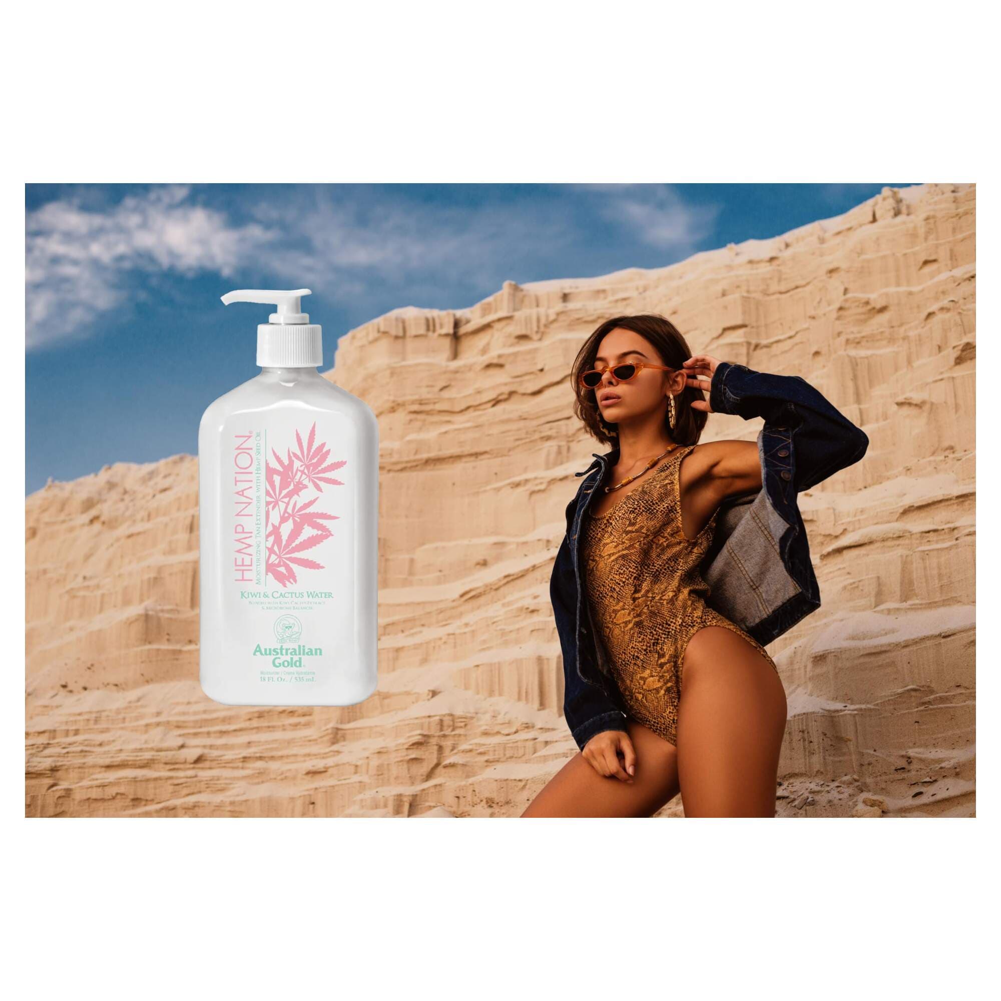 AUSTRALIAN GOLD - HEMP NATION - Kiwi & Cactus Water - Body Lotion - 535ml - Image 2