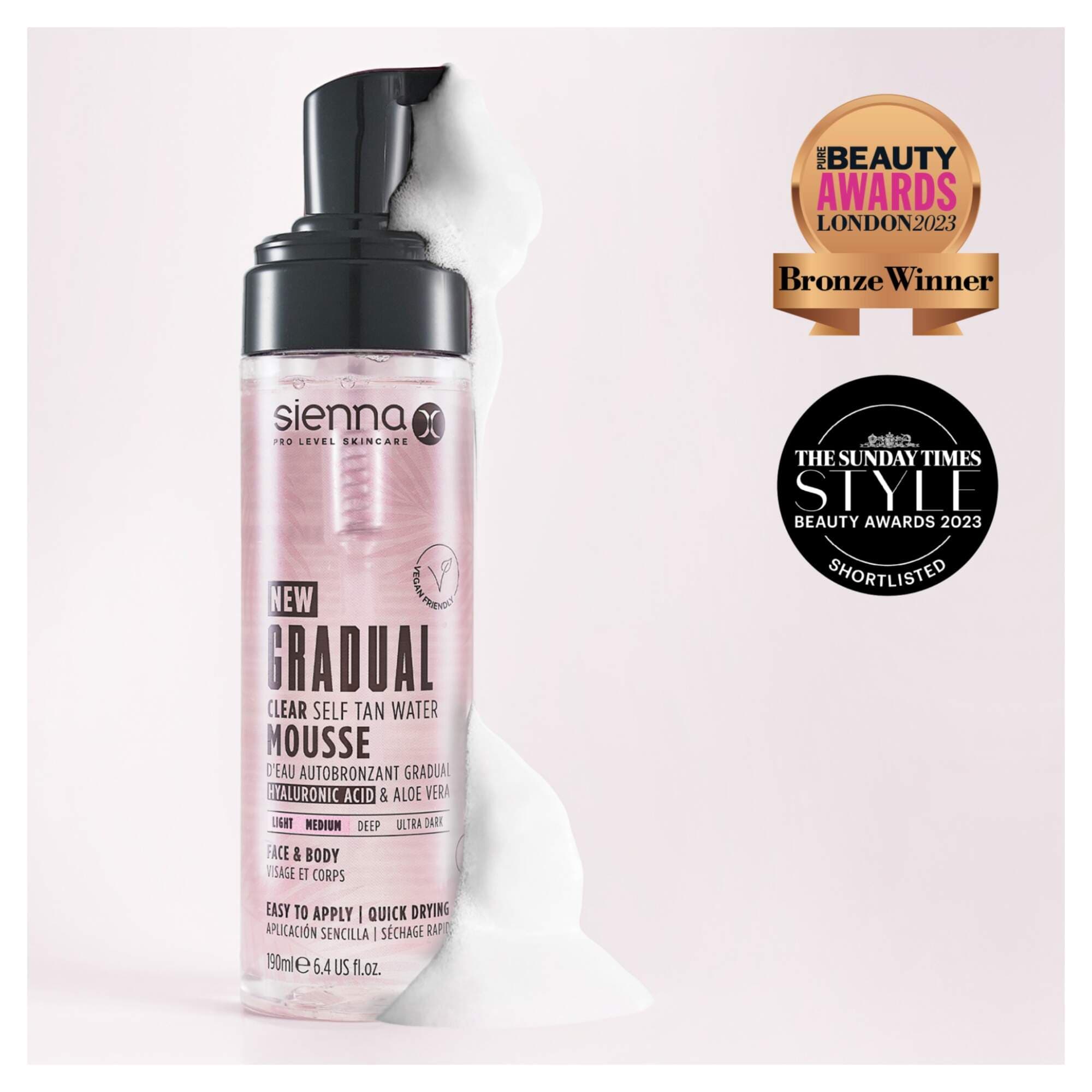 SIENNA X TAN - RETAIL - Gradual Clear Self Tan Water Mousse - 190ml - Image 3