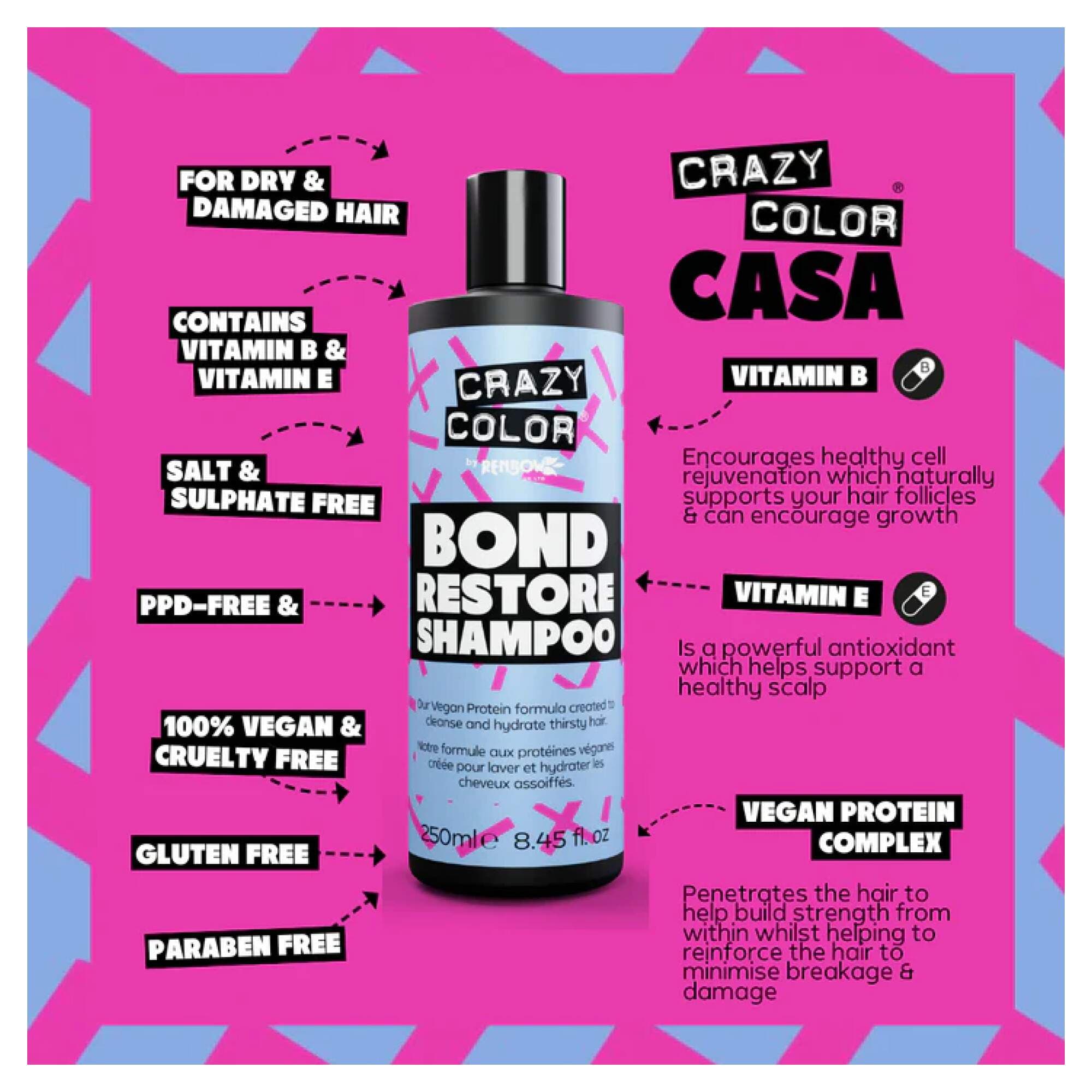 Crazy Color - Haircare - Bond Restore Shampoo - Image 2