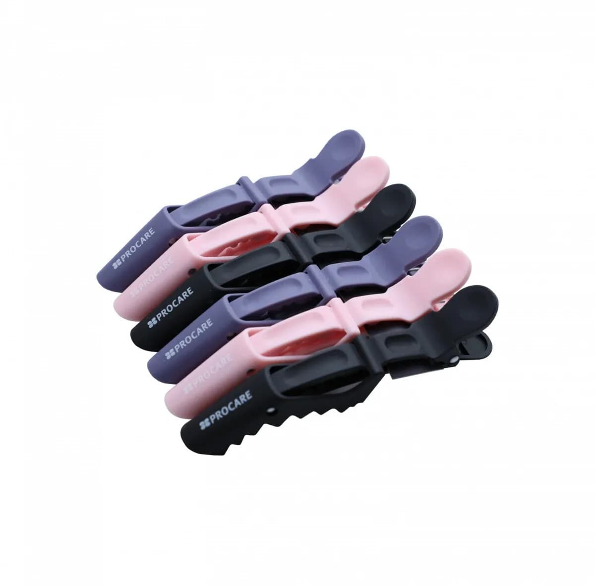 PROCARE - Clips - Gator Clips 6pk (Grey/Pink/Black)
