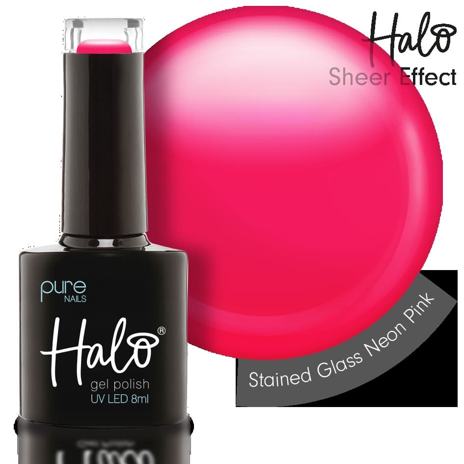 HALO GEL POLISH - Stained Glass - Neon Pink