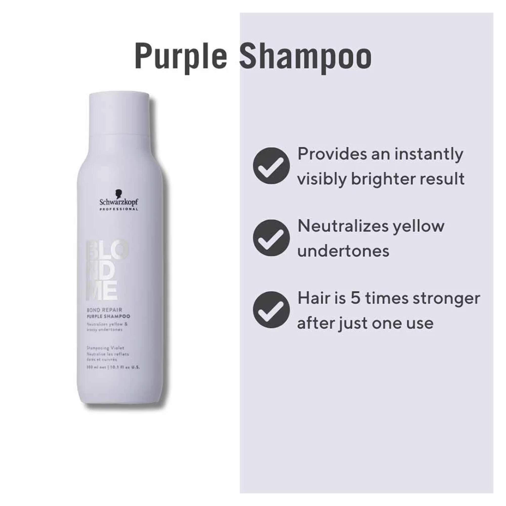 BLONDME - CARE - Bond Repair Purple Shampoo - 300ml - Image 3