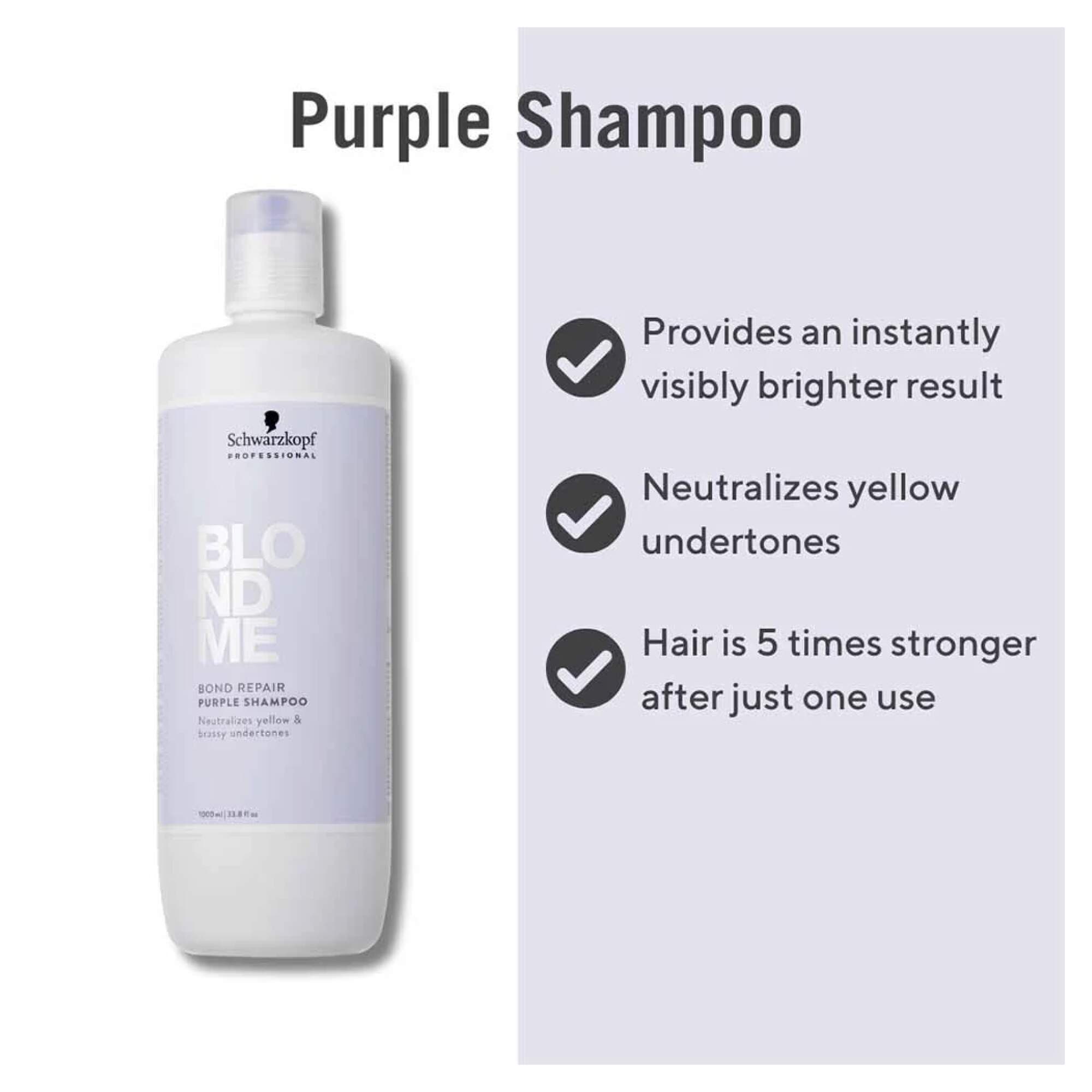 BLONDME - CARE - Bond Repair Purple Shampoo - 1000ml - Image 2