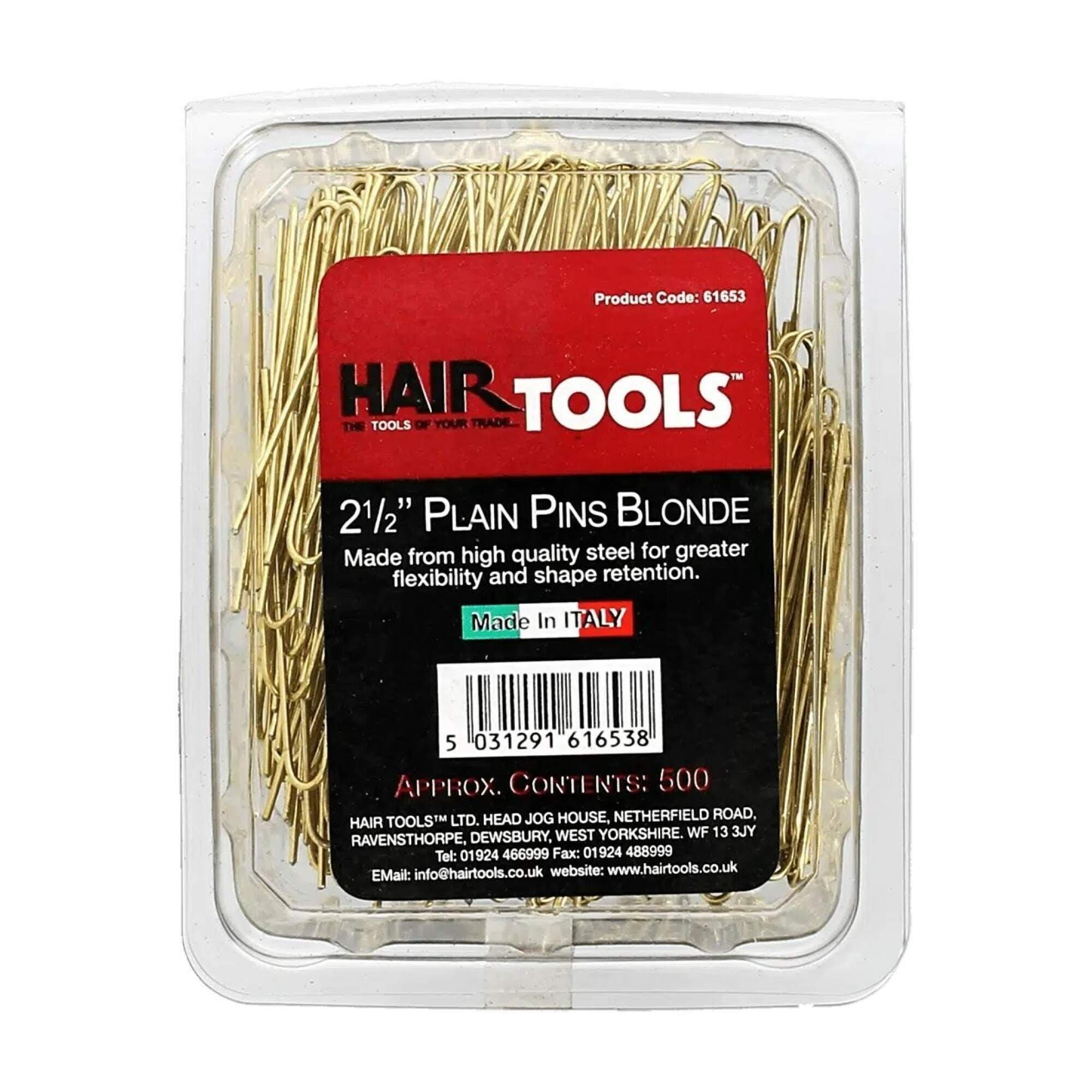 HAIR TOOLS - Pins & Grips - Plain Pins - 2.5" Blonde 500pk