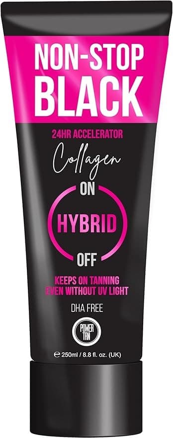 POWER TAN - Non-Stop Black - Bottle - Collagen