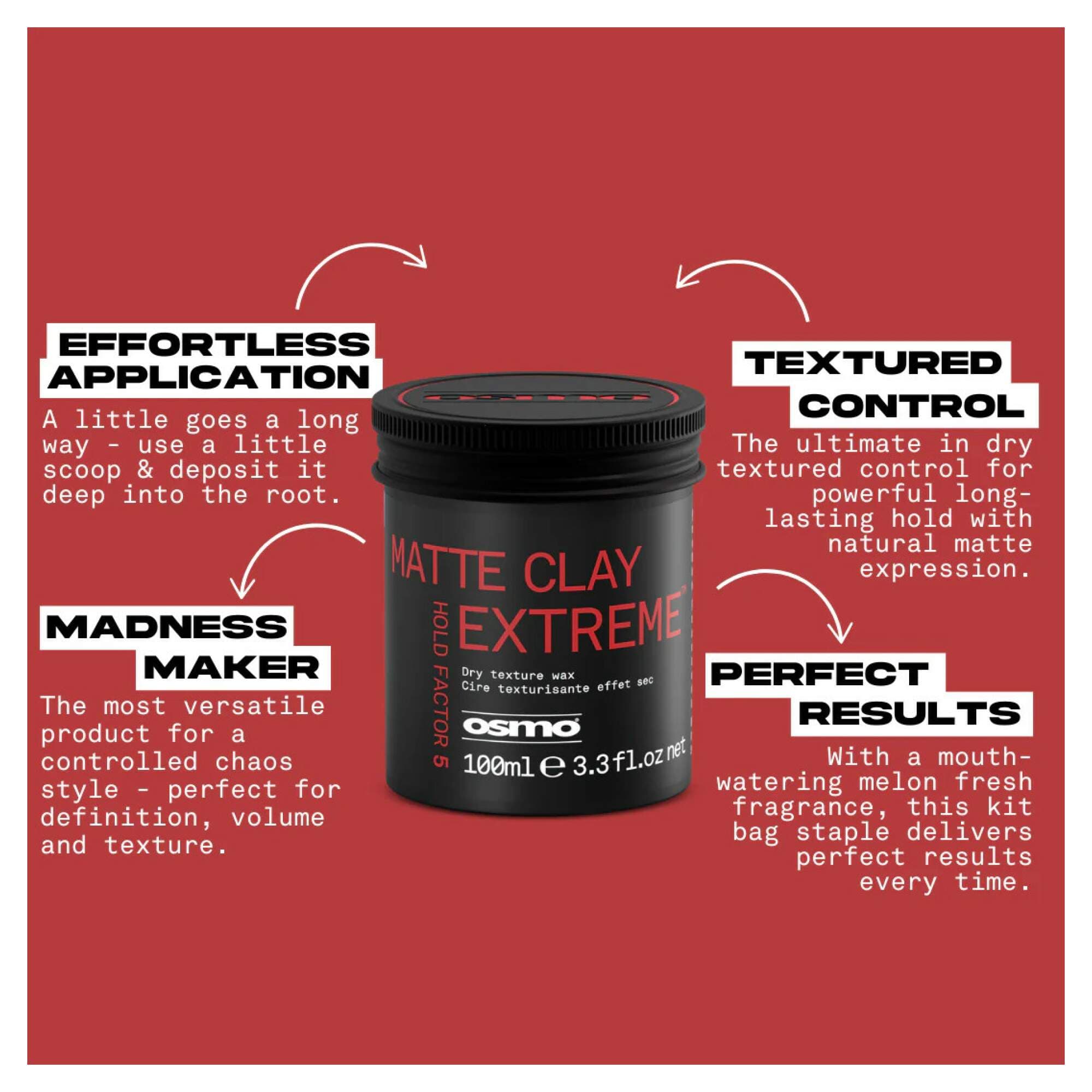 NEW OSMO - Style & Finish - Matte Clay Extreme - 100ml - Image 2