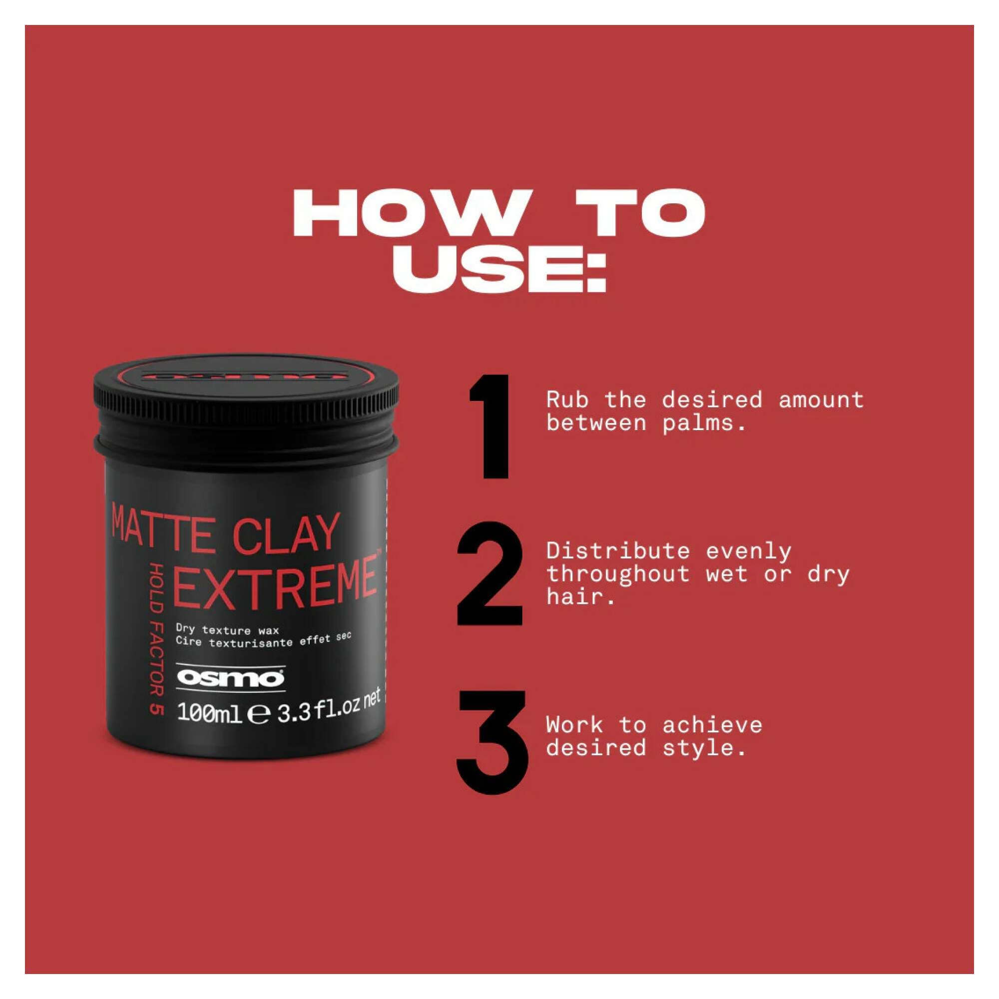 NEW OSMO - Style & Finish - Matte Clay Extreme - 100ml - Image 3