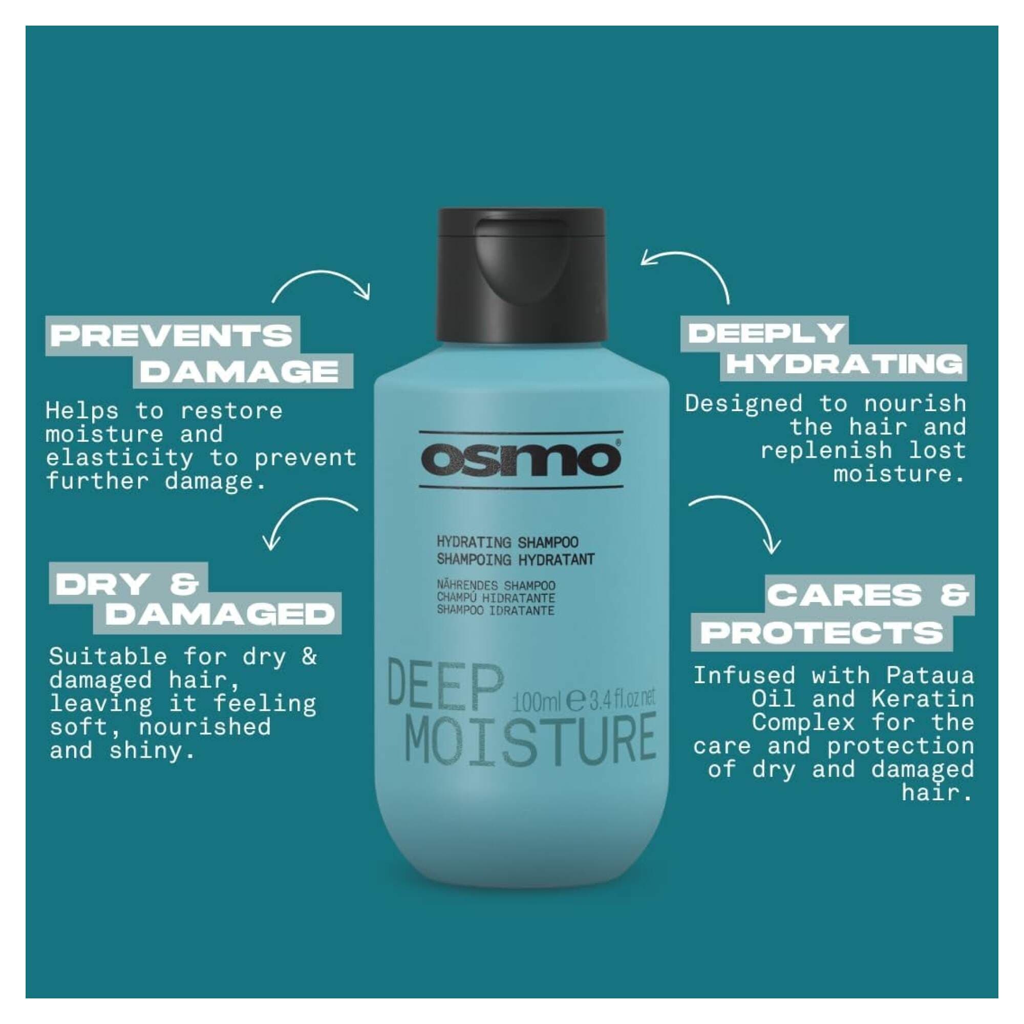 NEW OSMO - Deep Moisture - Shampoo - 100ml - Image 2