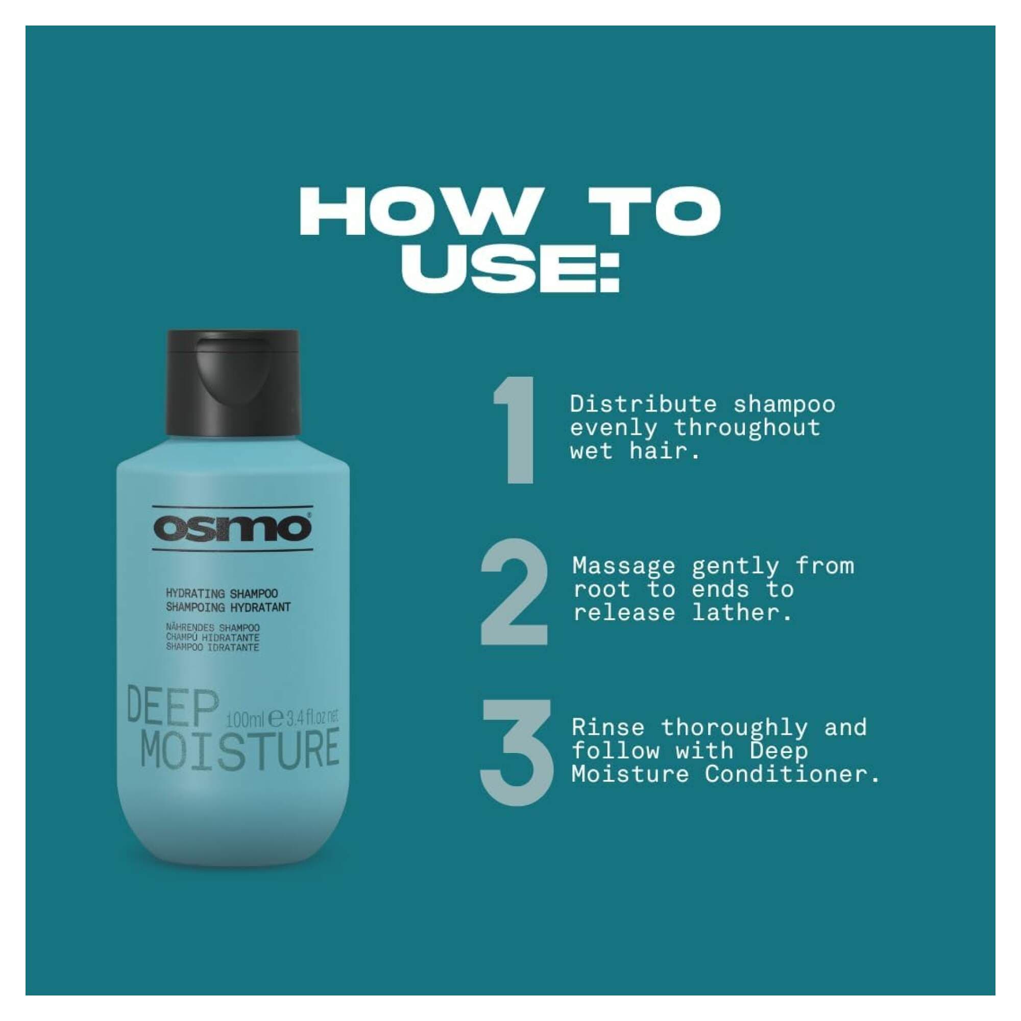 NEW OSMO - Deep Moisture - Shampoo - 100ml - Image 3
