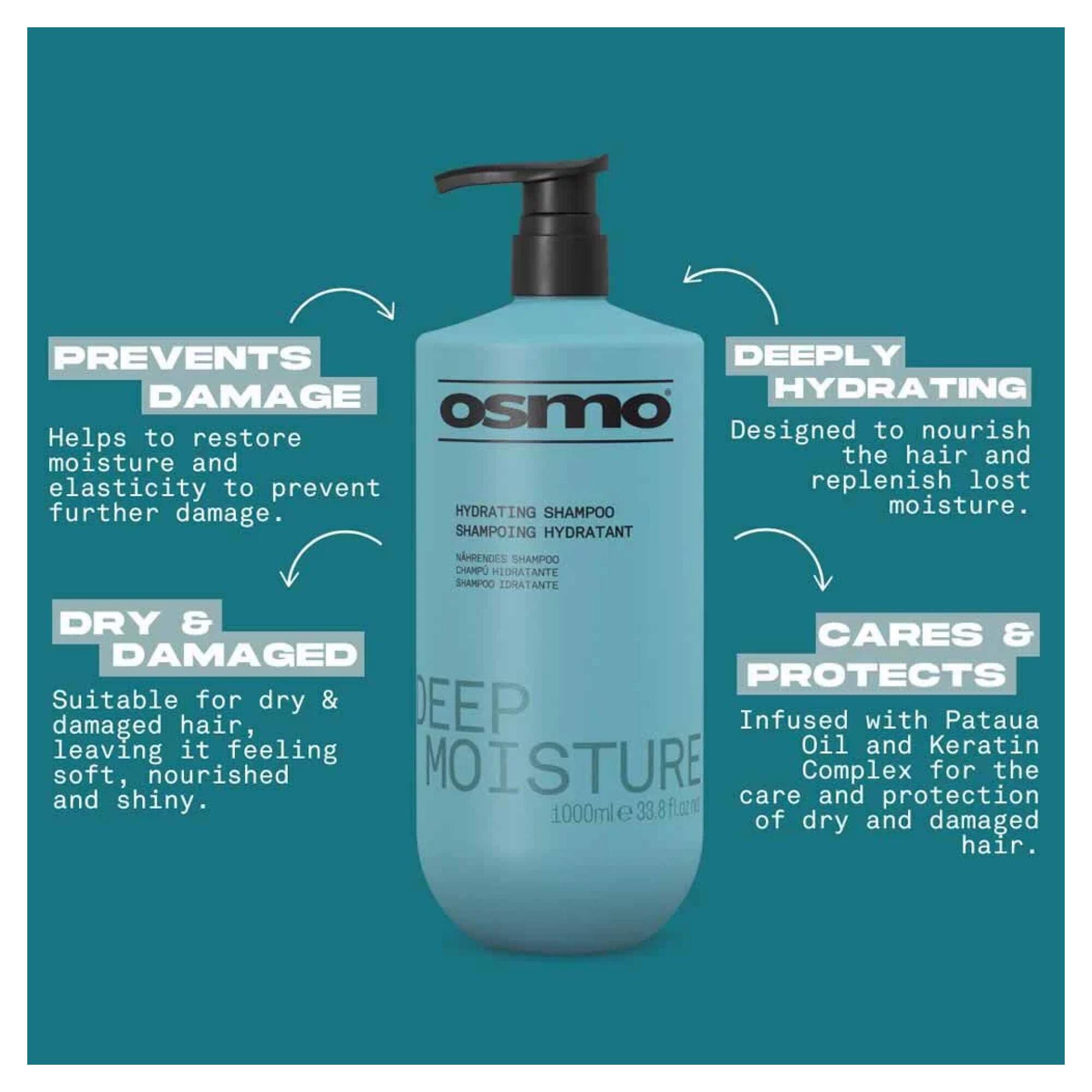 NEW OSMO - Deep Moisture - Shampoo - 1000ml - Image 2