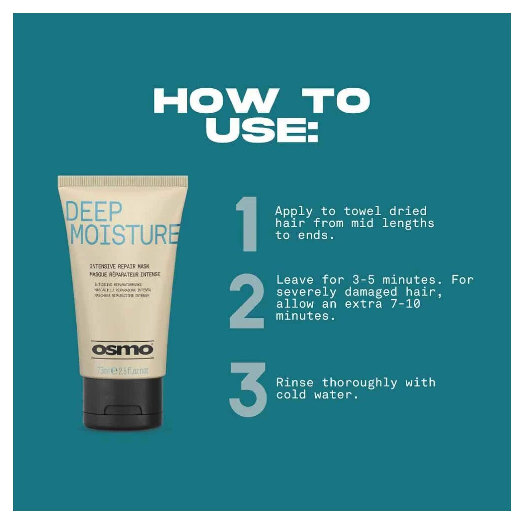 NEW OSMO - Deep Moisture - Intensive Repair Mask - 75ml - Image 3