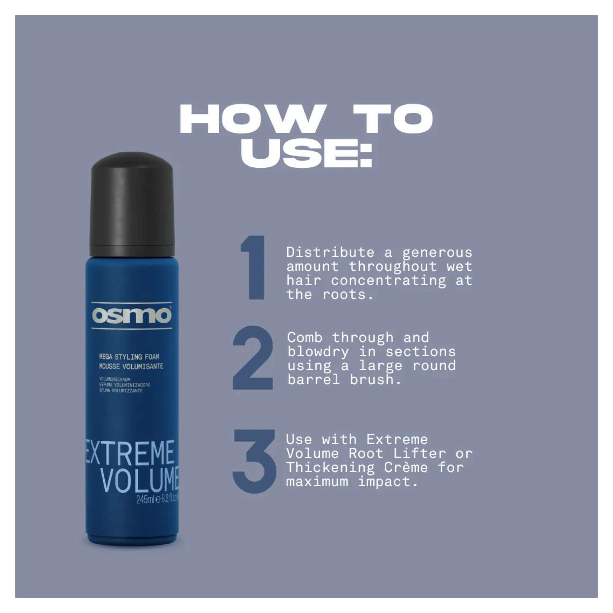 NEW OSMO - Extreme Volume - Mega Styling Foam - Image 3