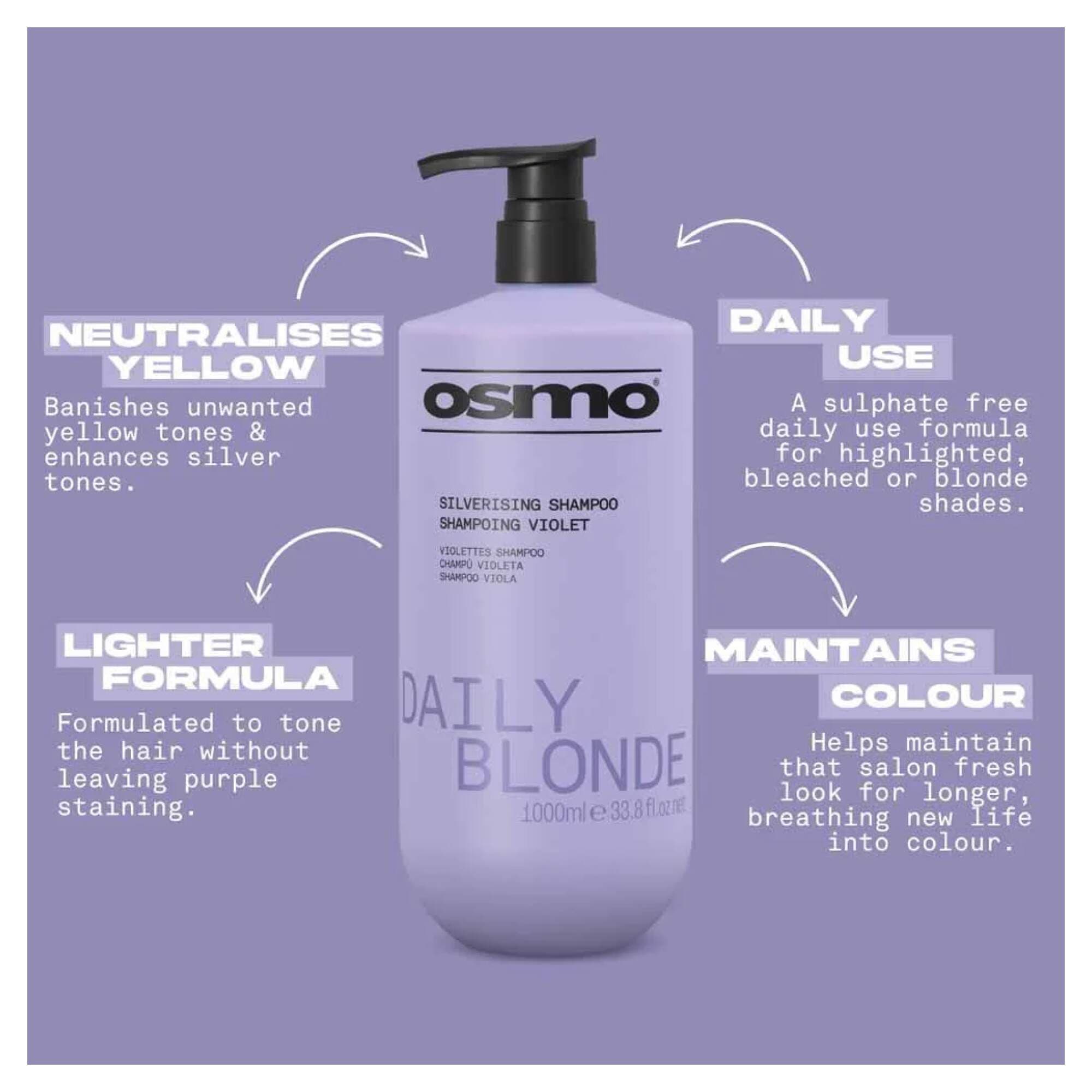 NEW OSMO - Daily Blonde - Shampoo - 1000ml - Image 2