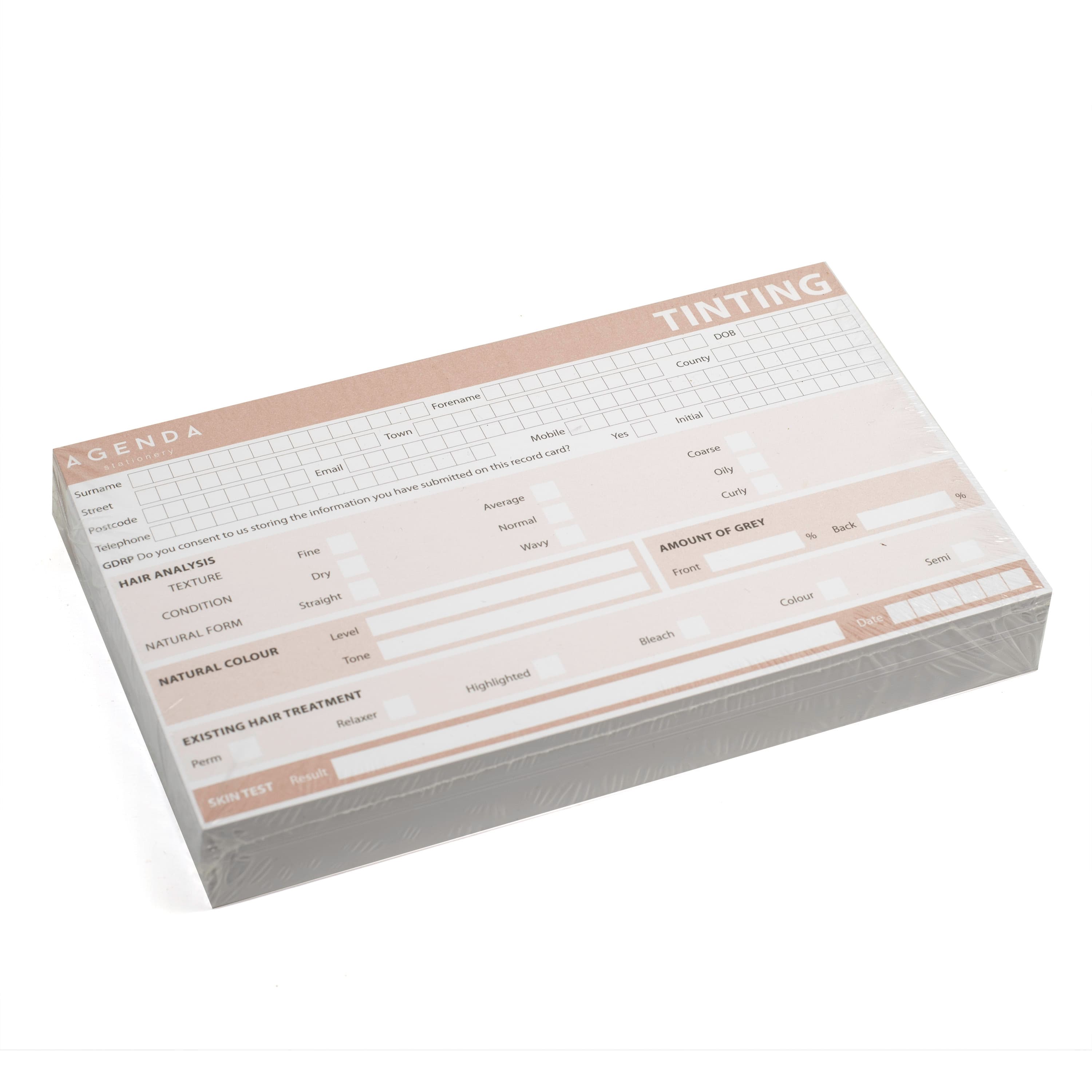 AGENDA - RECORD CARDS - Tinting