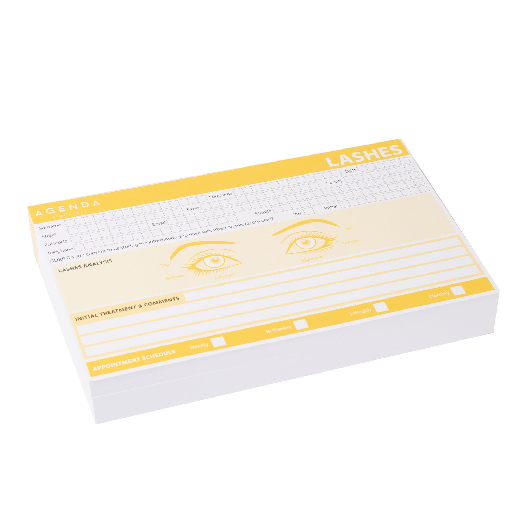 AGENDA - RECORD CARDS - Brows/Lashes