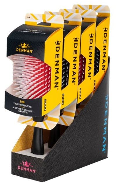 DENMAN - POWER PADDLE - 4Pc Retail Display - 2 X Red Pad, 2 X Black Pad