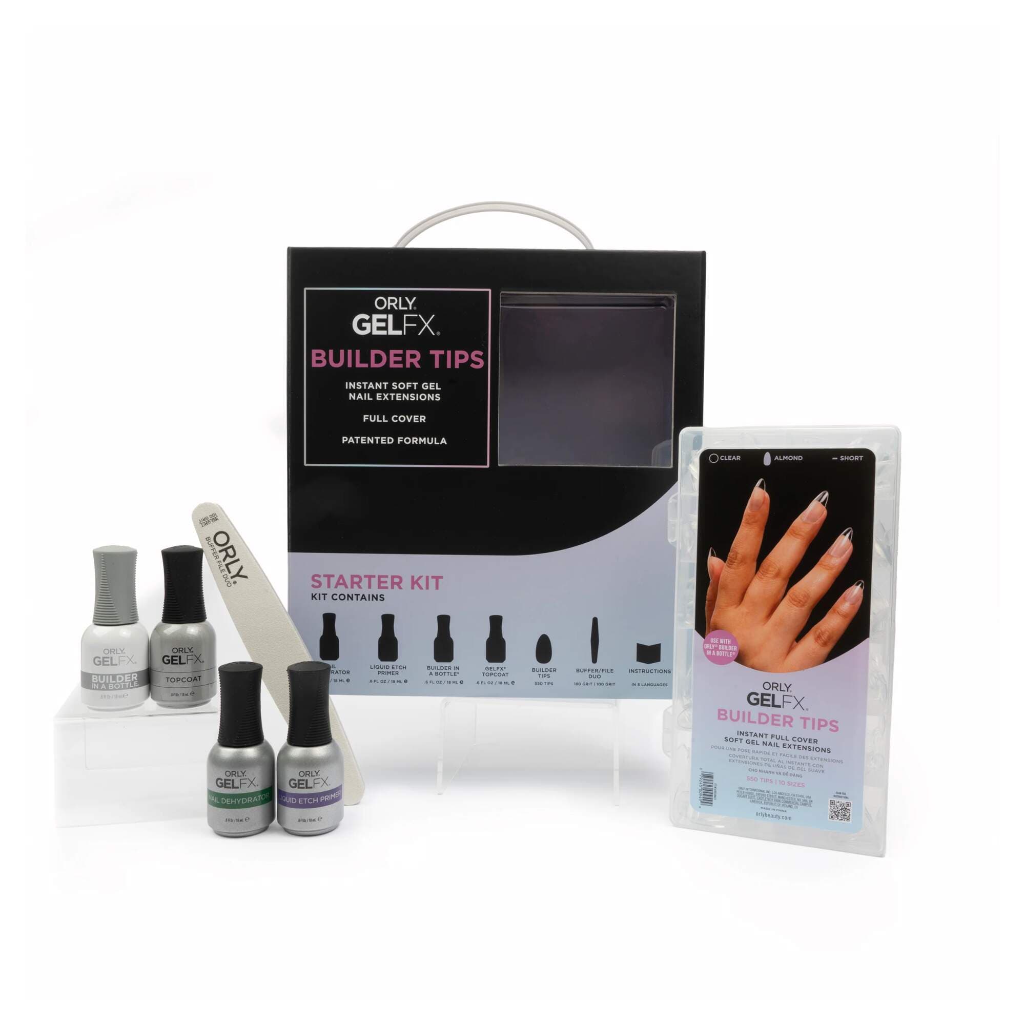 ORLY GEL FX - ESSENTIALS - Builder Tips Starter Kit - Short Almond Kit