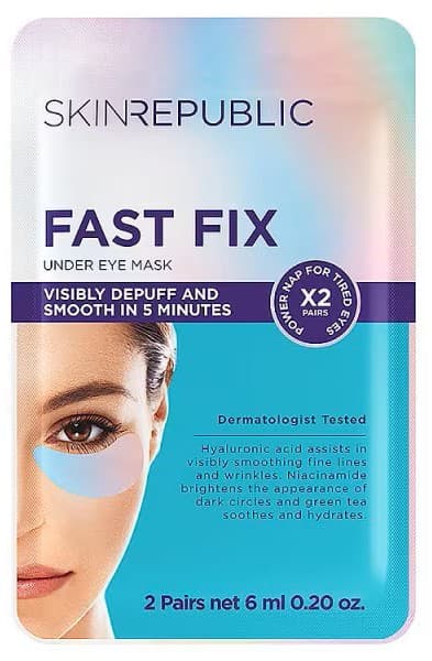 SKIN REPUBLIC - EYE MASK - Fast Fix Holographic Foil Under Eye Patch - 3 Pairs