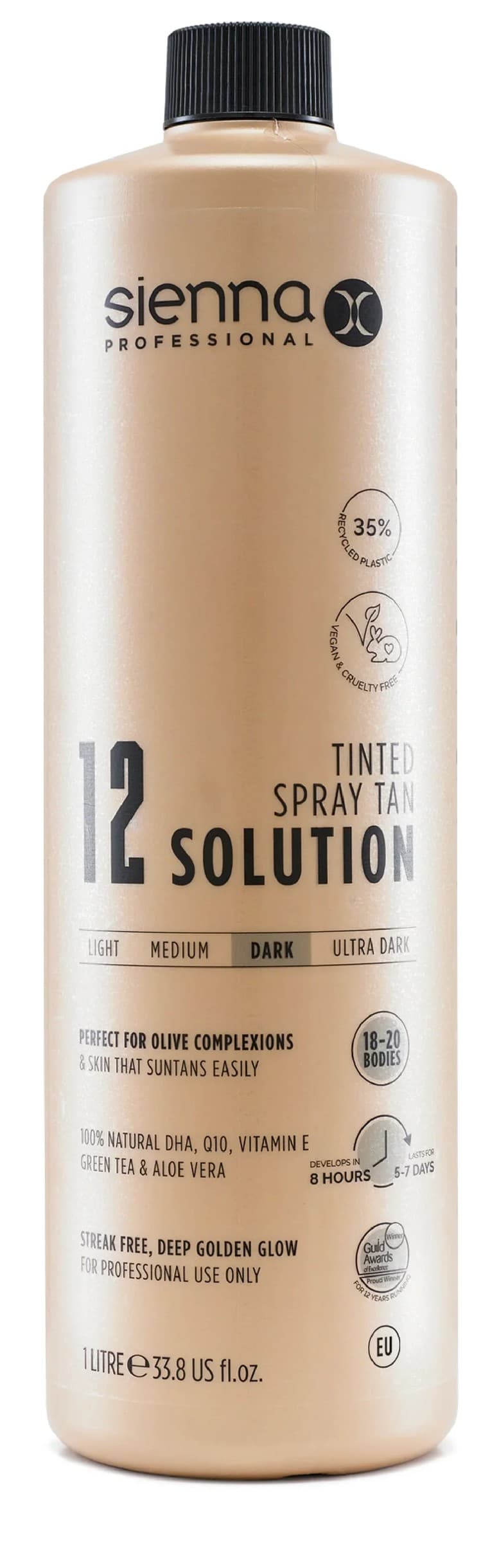 SIENNA X TAN - SOLUTION - EU 12% Tinted Spray Tan - 1 Litre