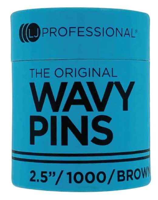 LJ PROFESSIONAL - PINS - 2.5" Wavy Pins - Brown (1000pcs)