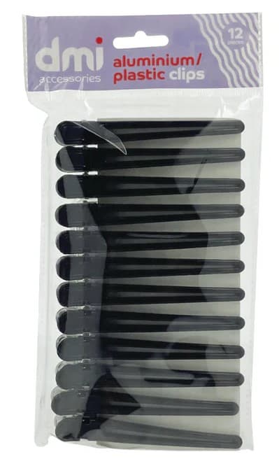 DMI - ESSENTIALS - Aluminium/Plastic Clips - Black (12pcs)