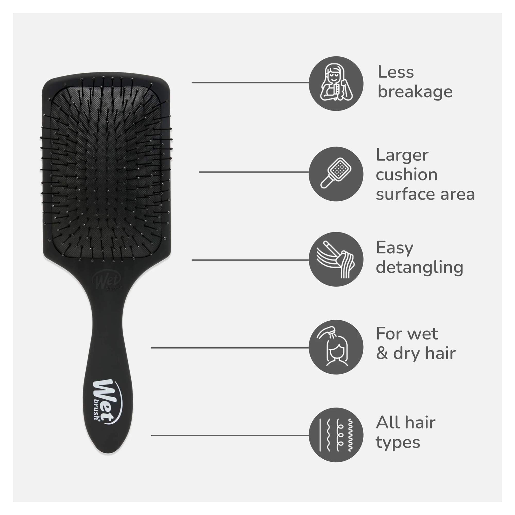 Wet Brush - Pro Flex Dry Paddle - Frost Black - Image 3