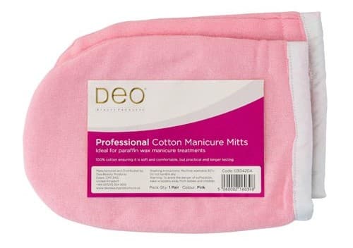 DEO - ACCESSORIES - 100% Cotton Manicure Mitts - Pink