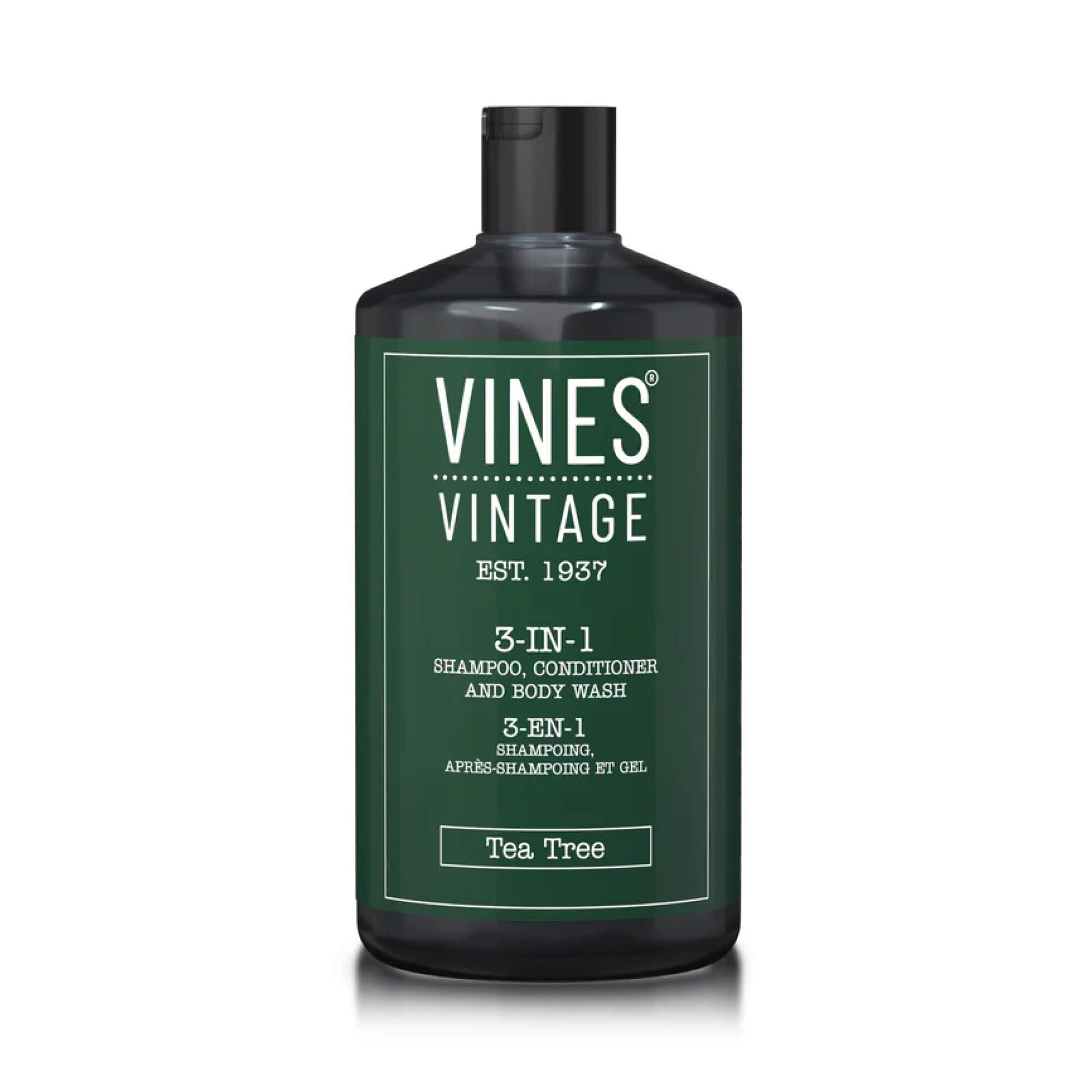 VINES VINTAGE - BARBER RANGE - 3-in-1 Shampoo, Conditioner & Body Wash