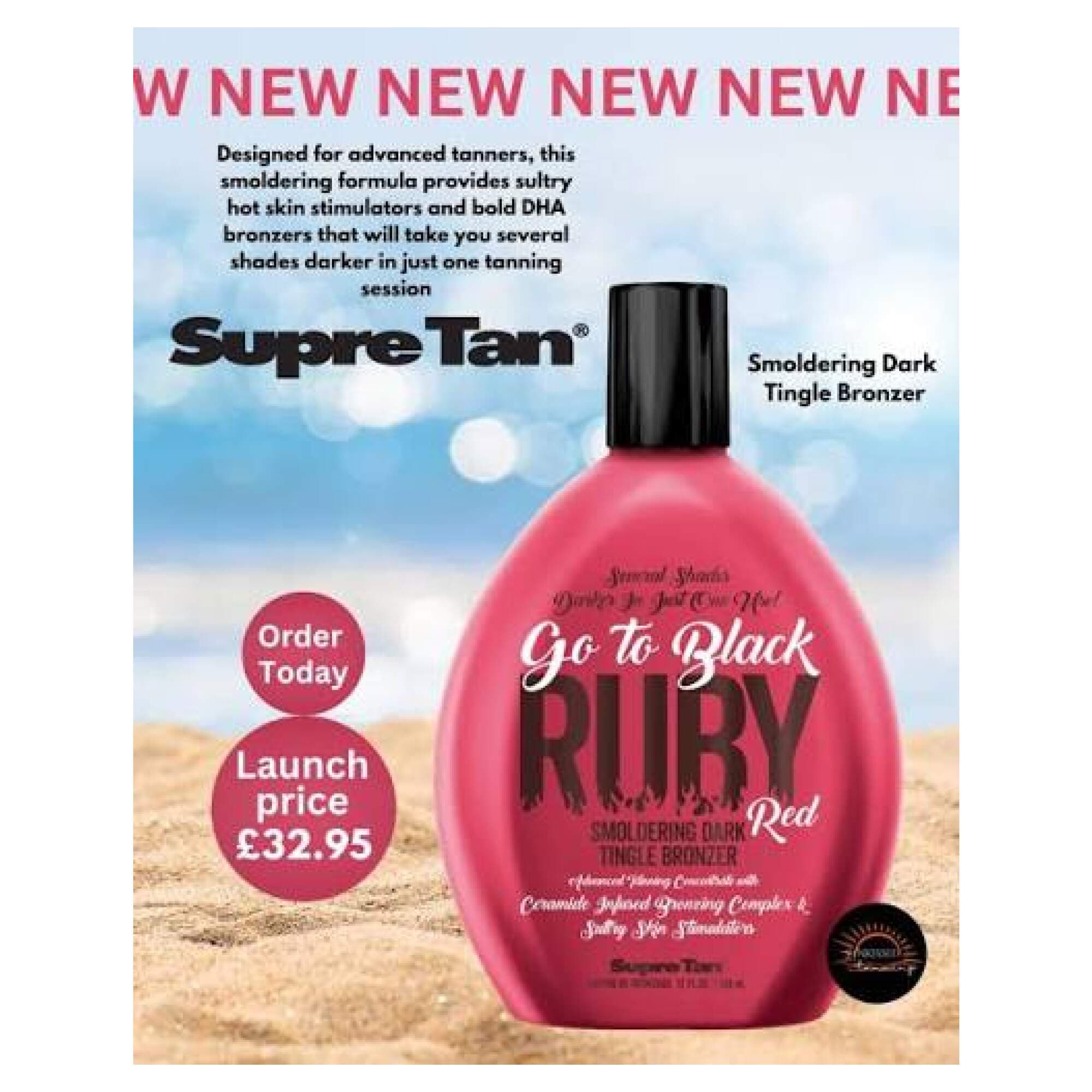 Supre Tan - Go To Black - Bottle - Ruby Red - Image 2