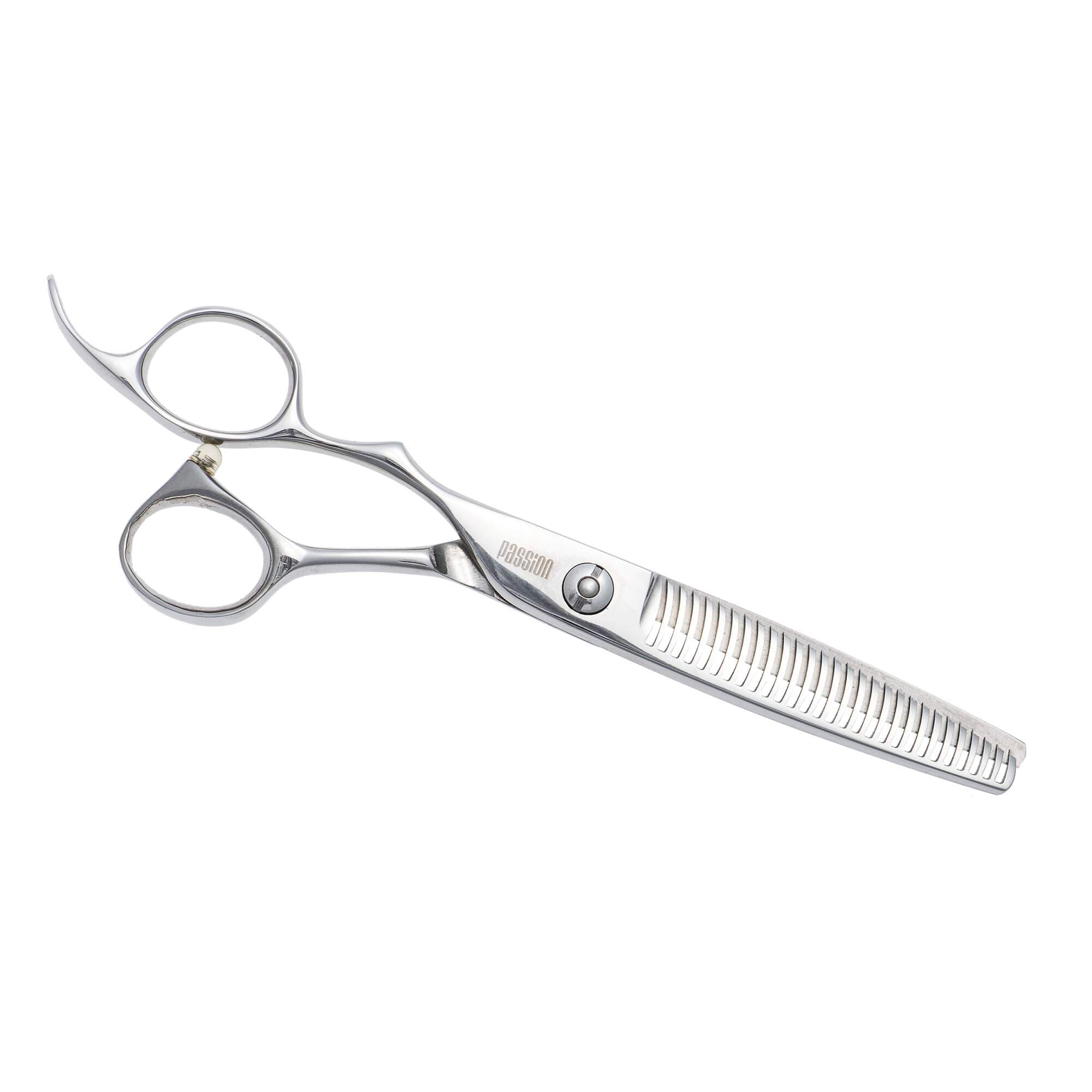 PASSION SCISSORS - STAINLESS Lefty - 2 Step Thinner - 6" 28 teeth