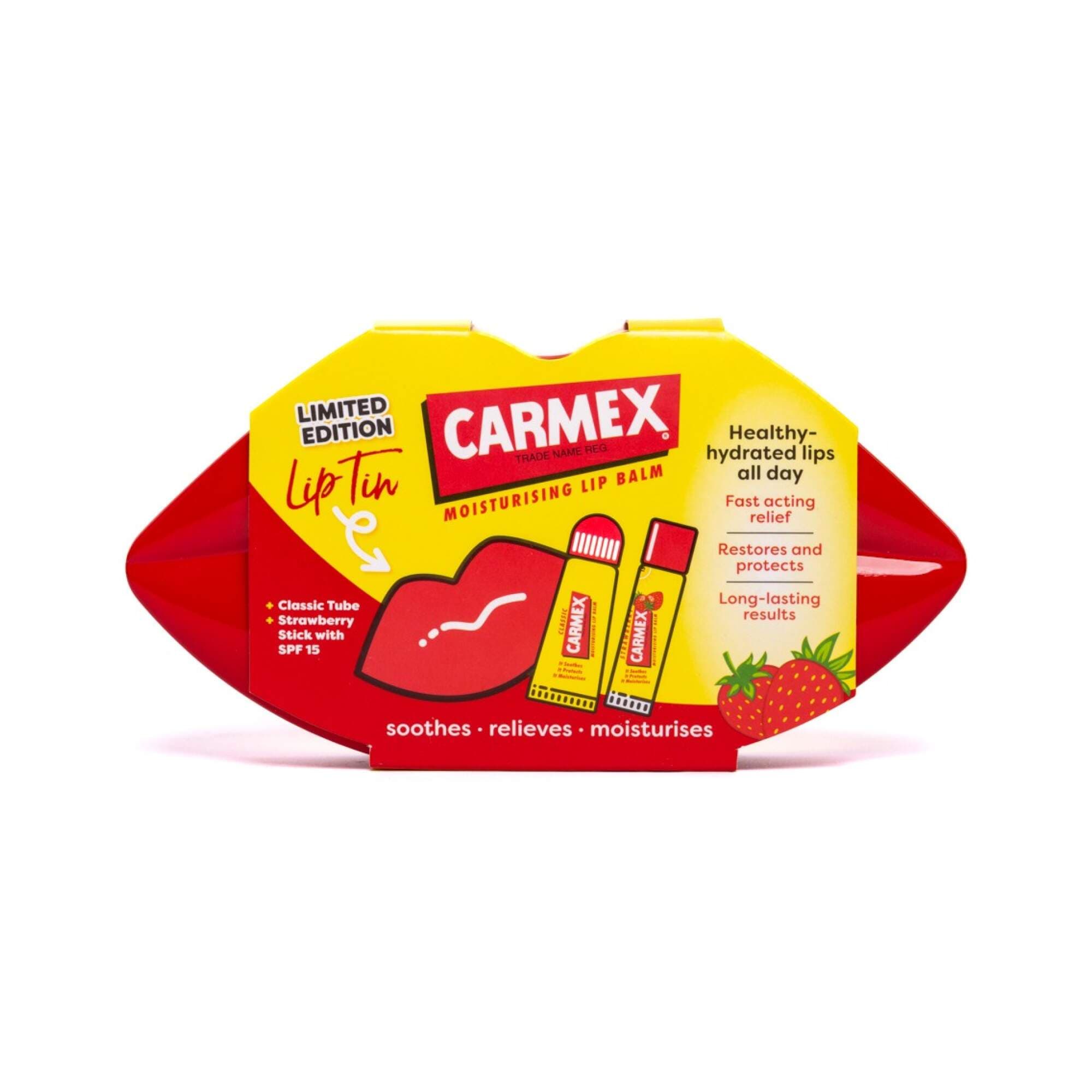 CARMEX - Lip Tin - (Original Tube 10g & Strawberry Stick 4.2g)