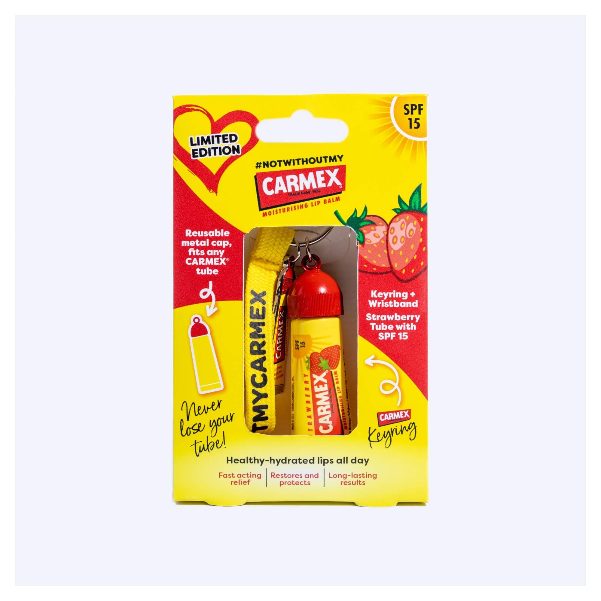 CARMEX - Keyring Set - (Keyring & Strawberry Tube 10g)