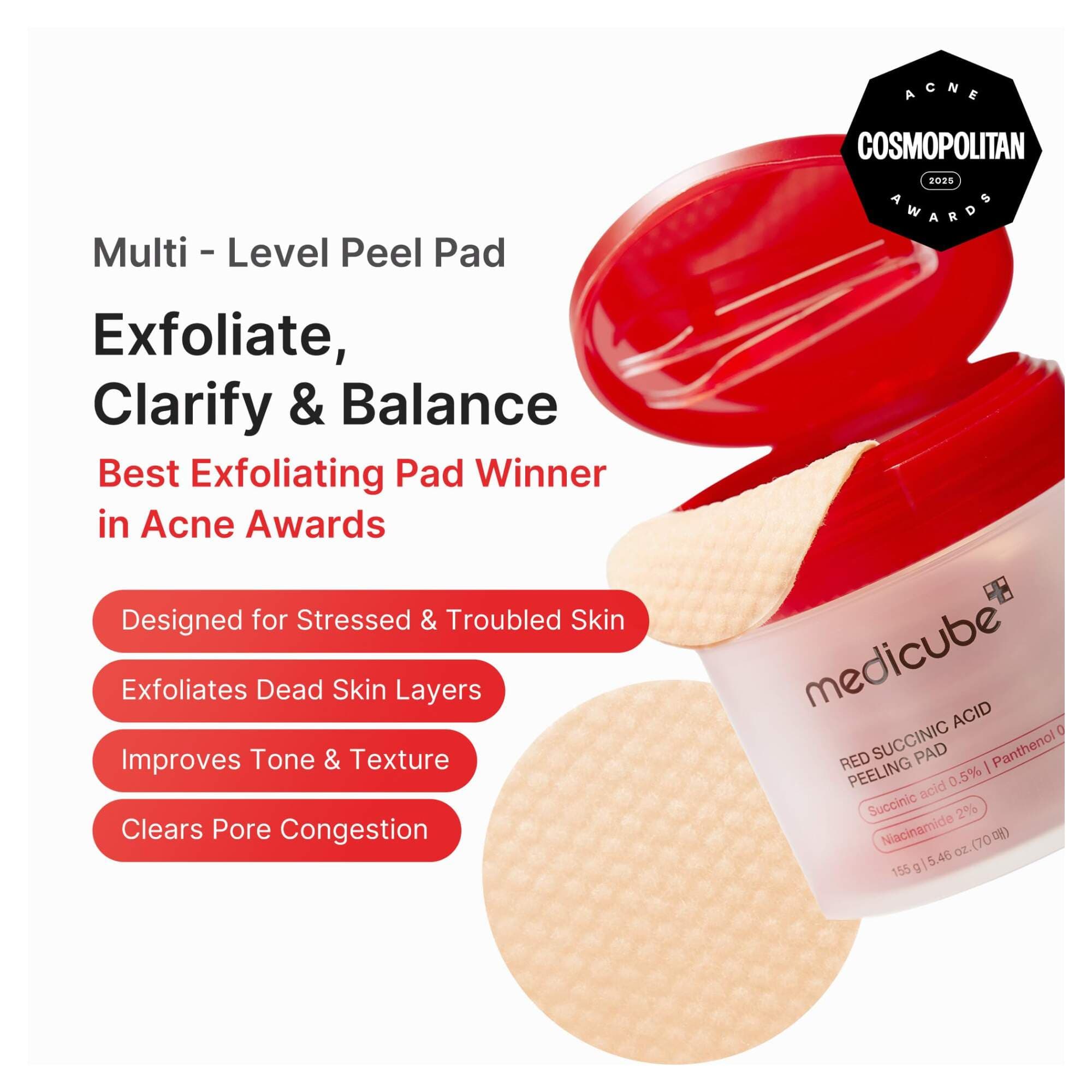 Medicube - Red Succinic Acid Peeling Pad - Image 2